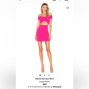 Pink cutout dress purchased from revolve worn once